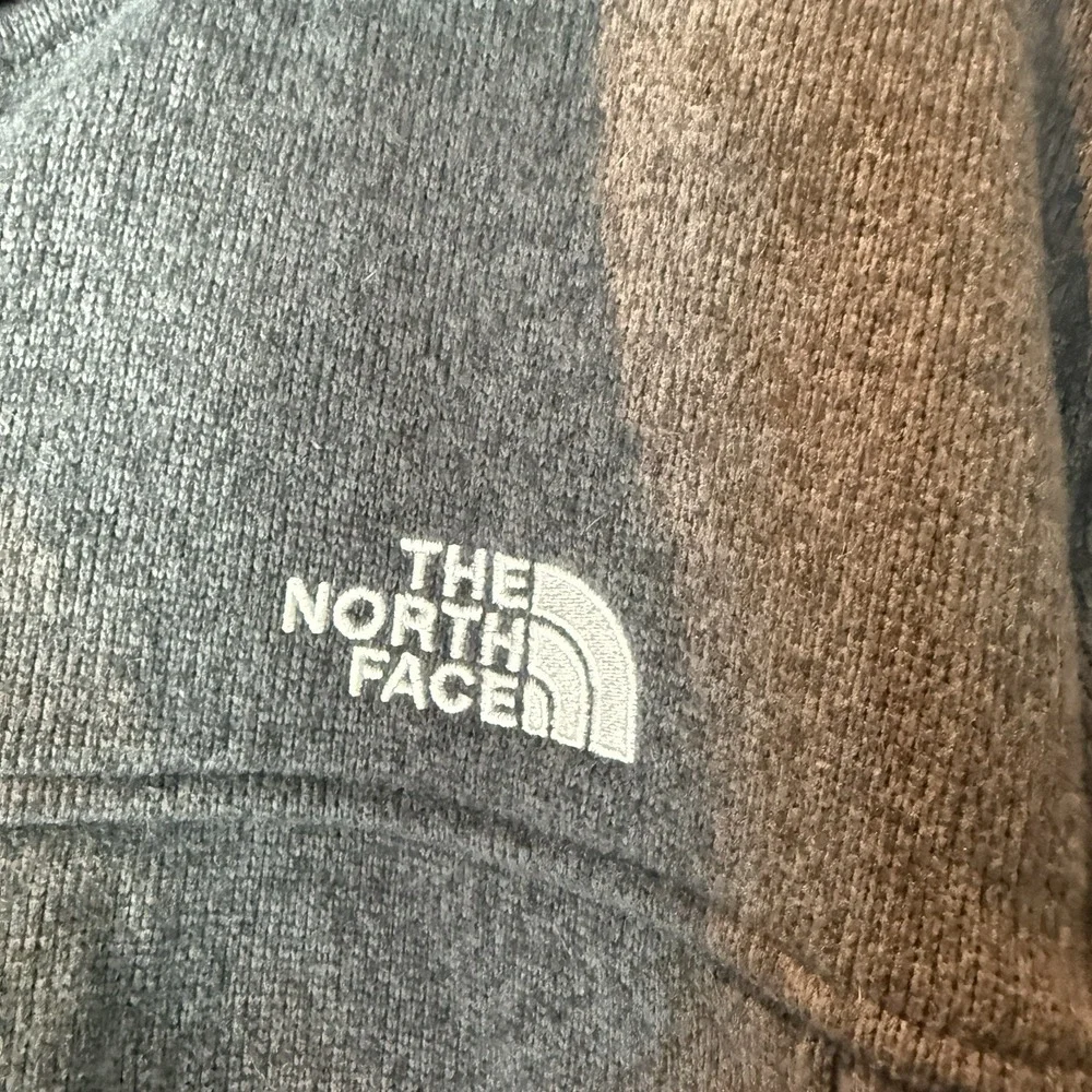 North Face Mens Lightweight Knit Jacket Size L Gray Fleece‎ Lined Polyester